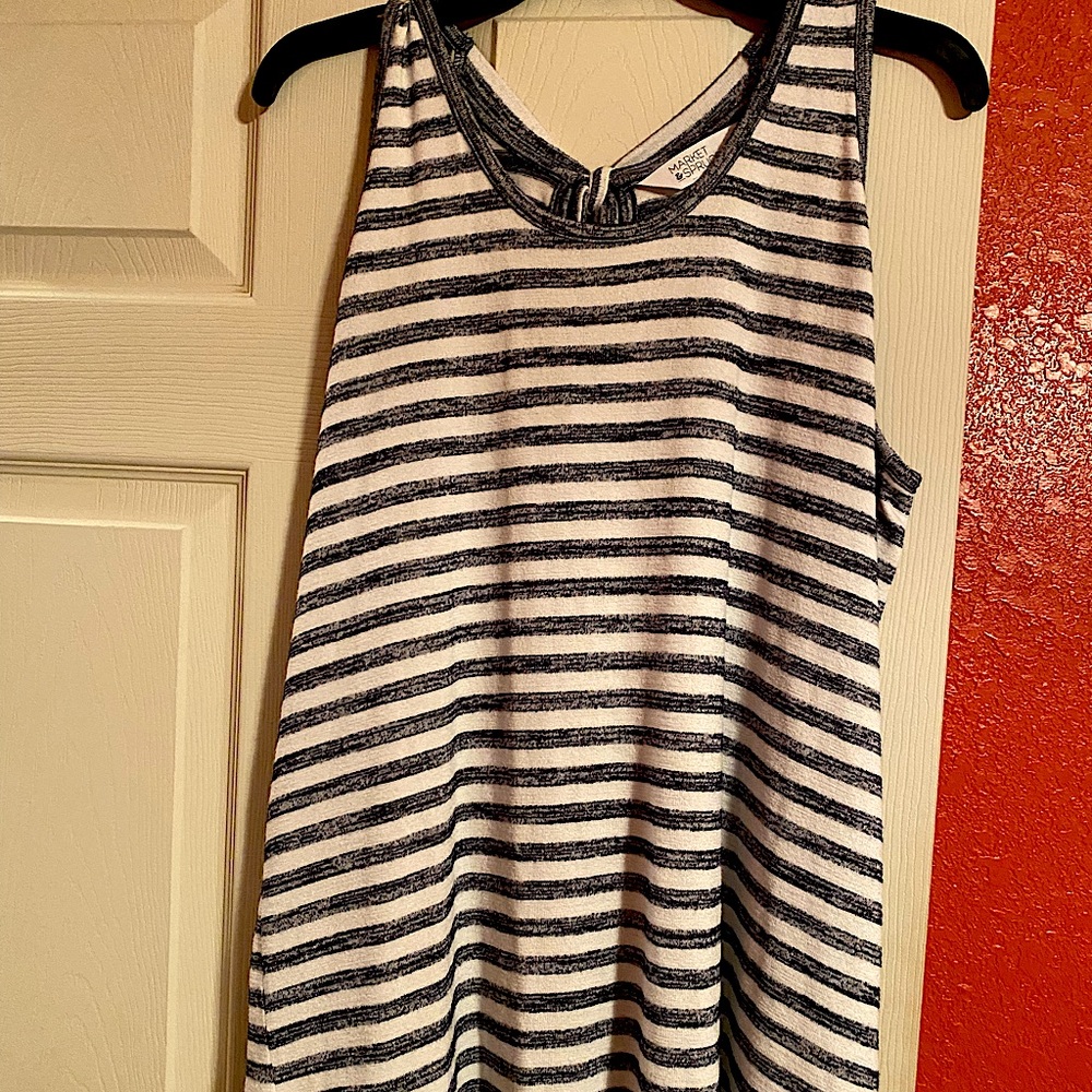 Market Spruce, XL, blue & white stripes